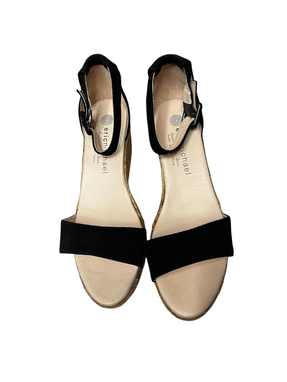 🌻NEW NWOT Eric Michael Milan Leather Platform Sandals Strappy Heels 41 = US 10 - Picture 5 of 9